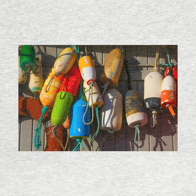 Old Colorful Fishing Bouys by photogarry